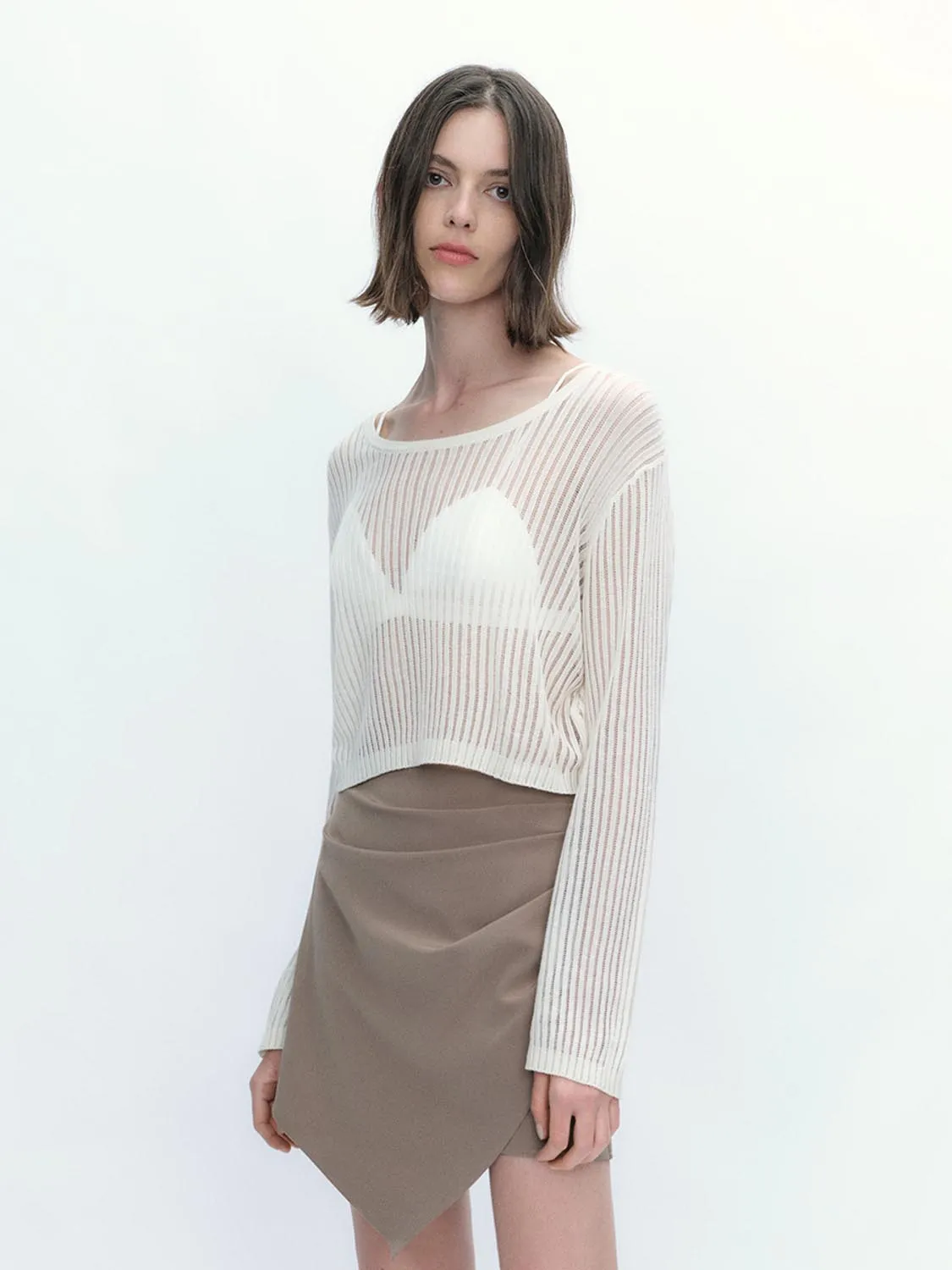 Sheer Knitted T-Shirts sold by Urban Revivo product image thumbnail 3
