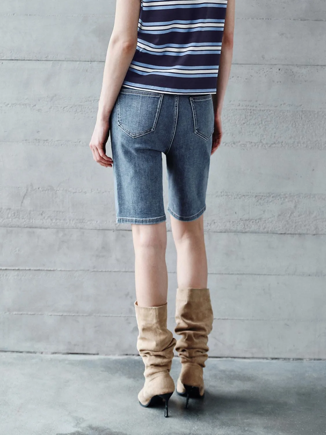 Denim Shorts sold by Urban Revivo product image thumbnail 3