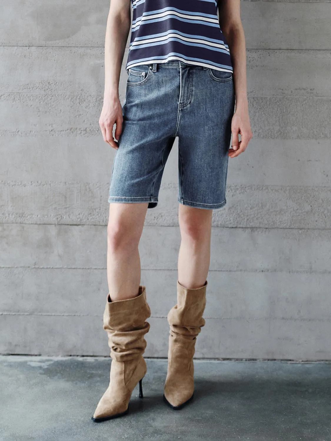 Denim Shorts sold by Urban Revivo product image thumbnail 2