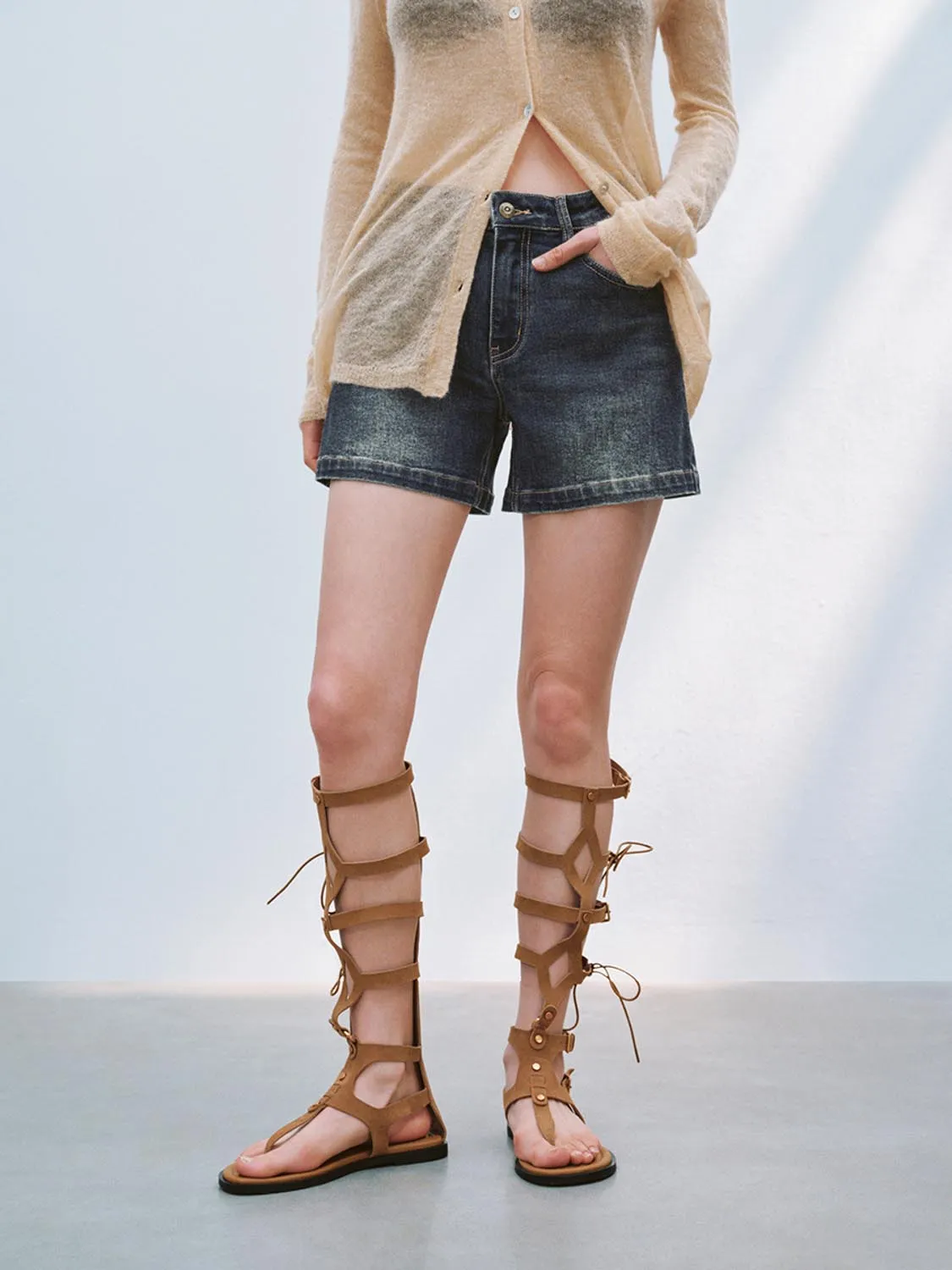 Denim Shorts sold by Urban Revivo product image thumbnail 2