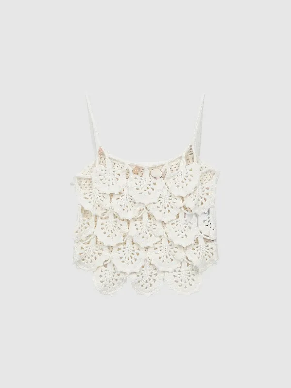 Knitted Crochet Tank Tops sold by Urban Revivo