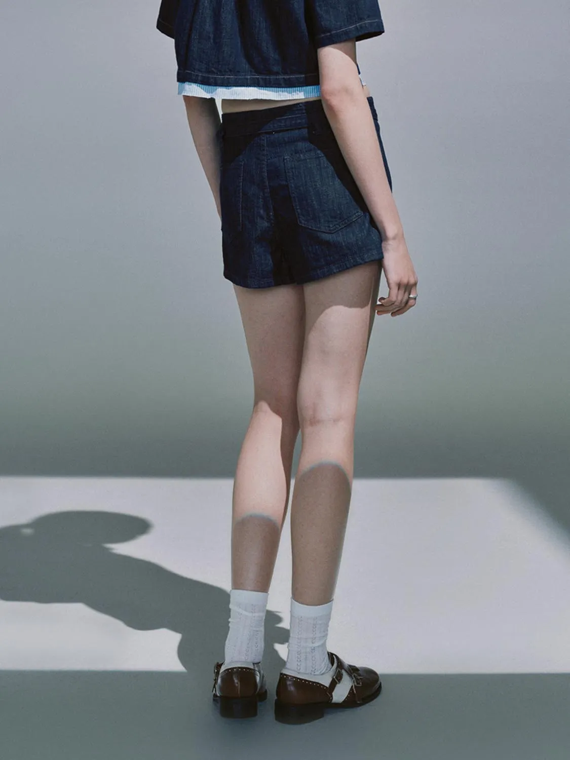 Denim Shorts sold by Urban Revivo product image thumbnail 3