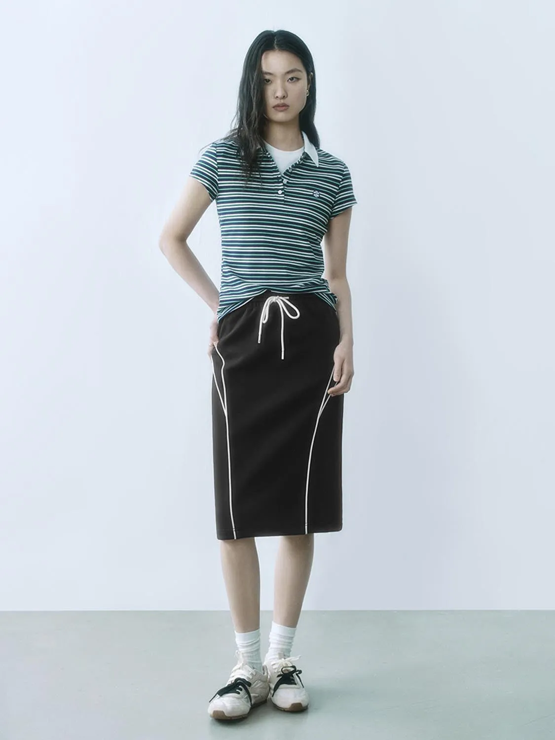 Drawstring Midi Straight Skirts sold by Urban Revivo product image thumbnail 5