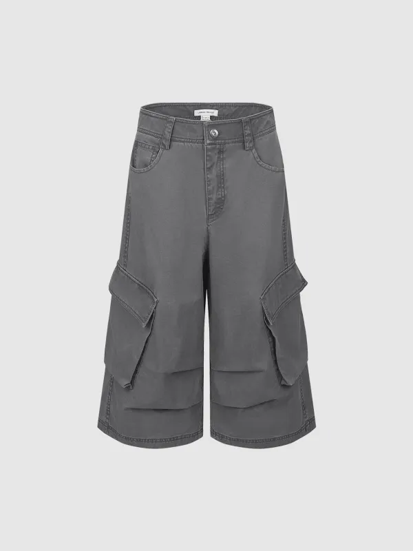 Wide-Leg Cargo Pants sold by Urban Revivo