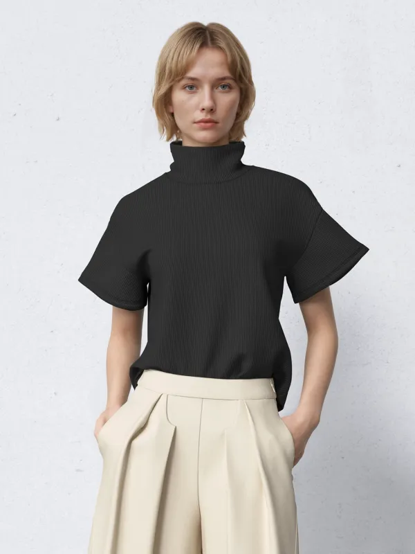 Turtled Neck Short Sleeve T-Shirts sold by Urban Revivo