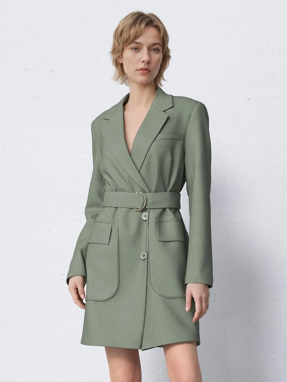 Notched Collar Tailored Dresses sold by Urban Revivo