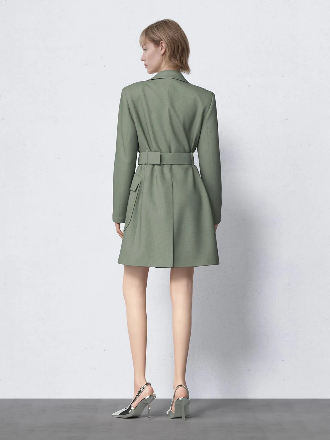 Notched Collar Tailored Dresses sold by Urban Revivo product image thumbnail 2