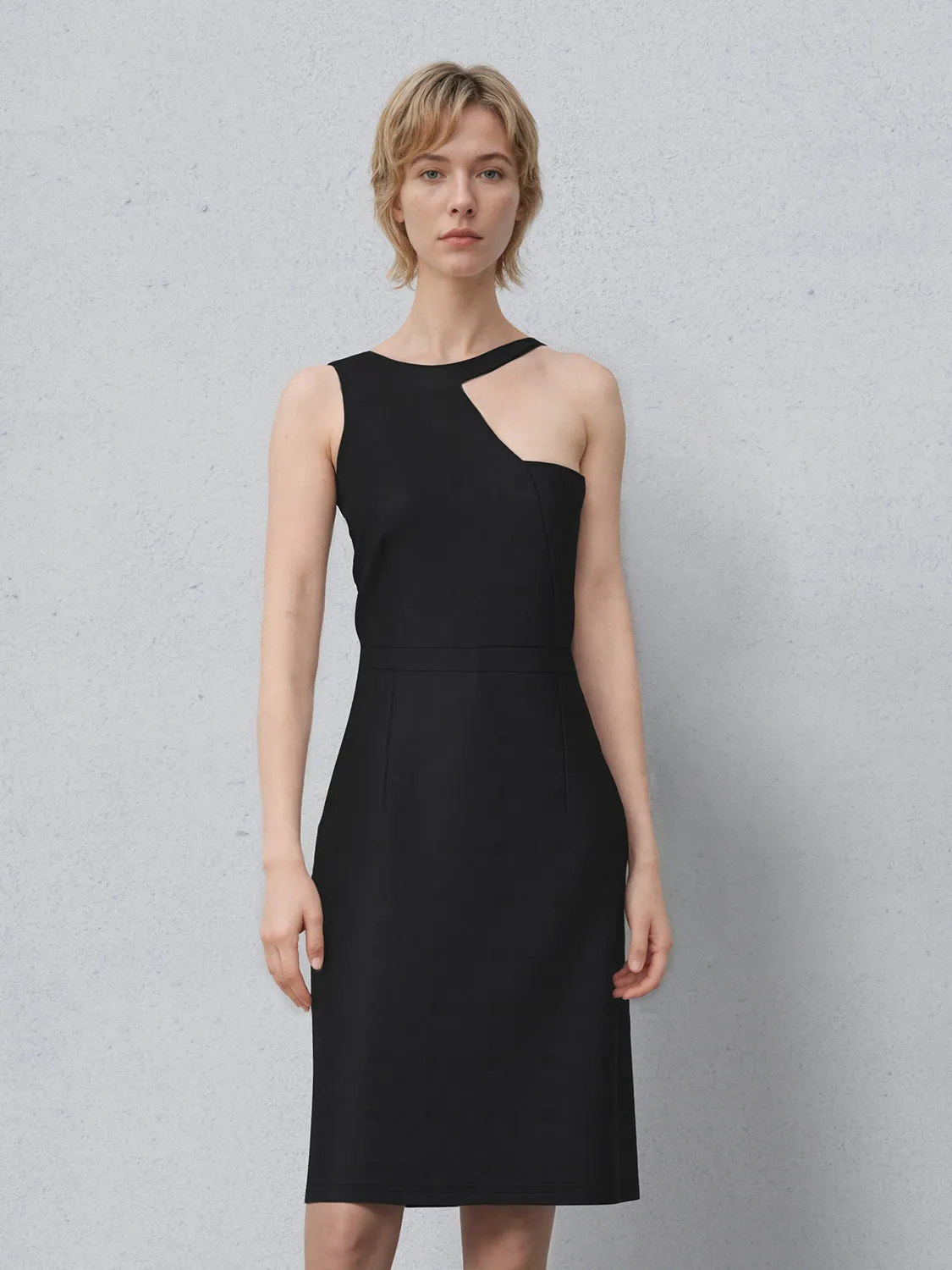 Asymmetrical One Shoulder Skinny-Fit Dresses sold by Urban Revivo