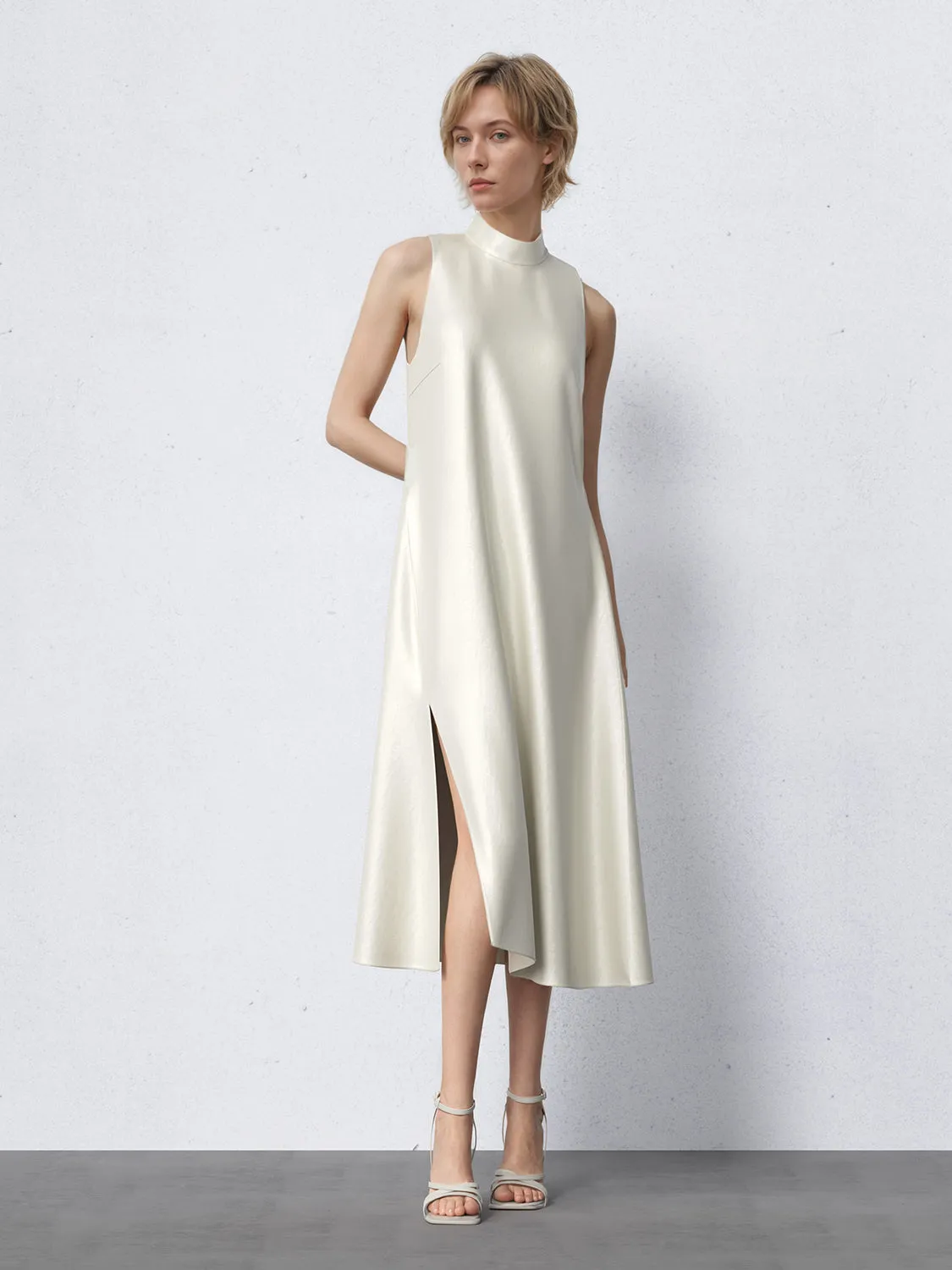 Mock Neck Sleeveless Split Hem Dresses sold by Urban Revivo product image thumbnail 2