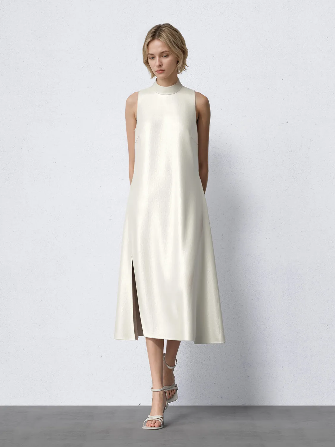 Mock Neck Sleeveless Split Hem Dresses sold by Urban Revivo product image thumbnail 3