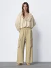 Elastic Flap Pocket Wide-Leg Pants sold by Urban Revivo
