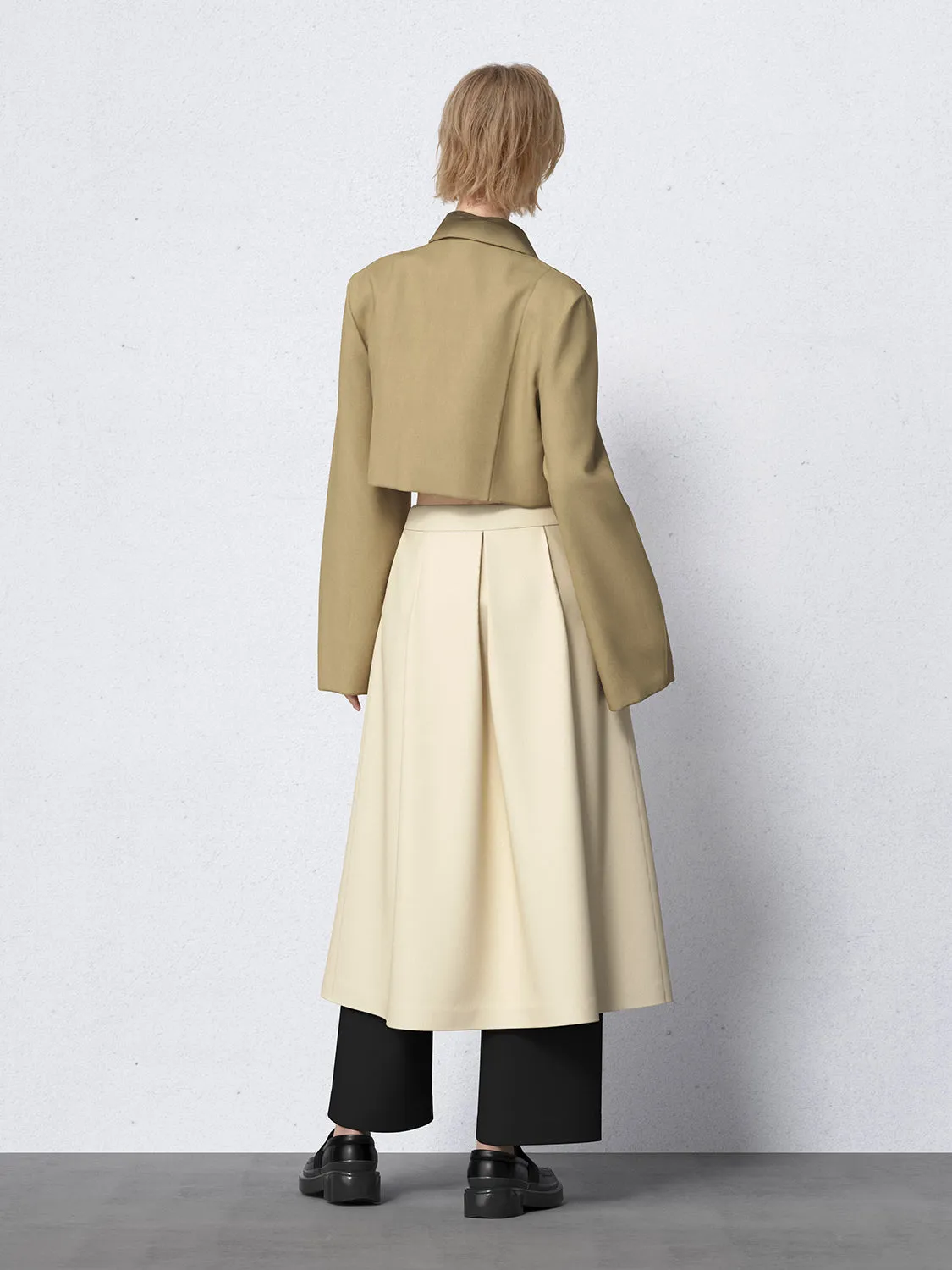 2 In 1 High Rise Tailored Wide-Leg Pants sold by Urban Revivo product image thumbnail 5