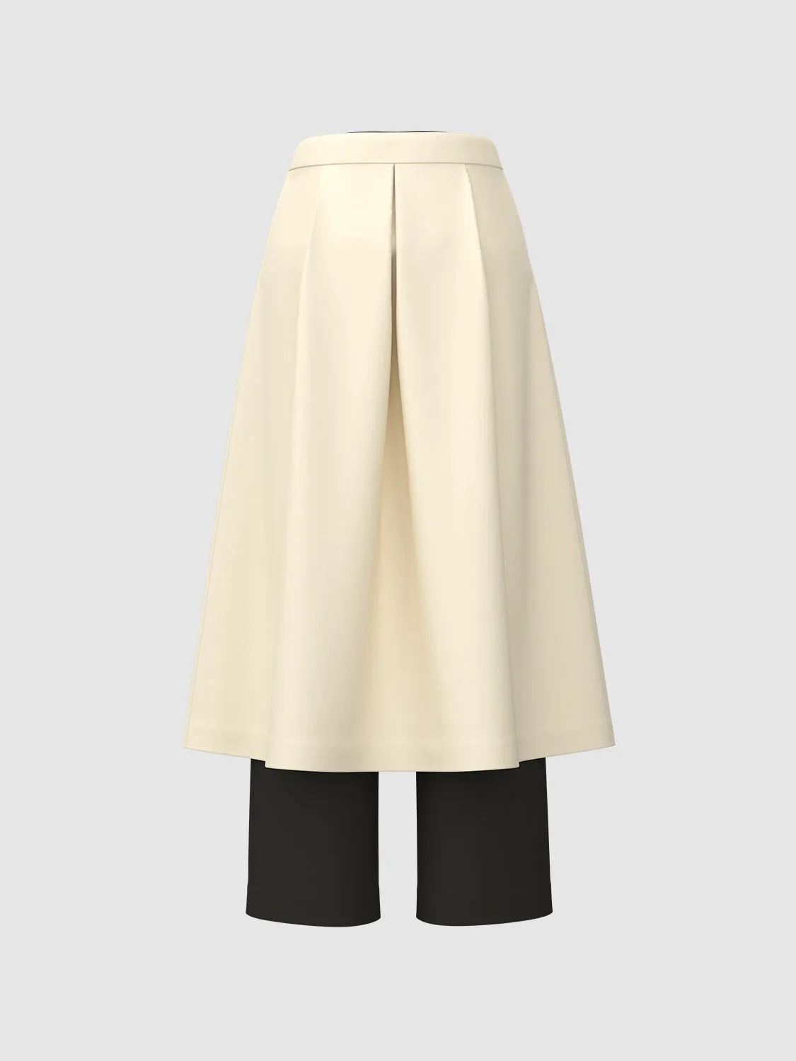 2 In 1 High Rise Tailored Wide-Leg Pants sold by Urban Revivo product image thumbnail 2