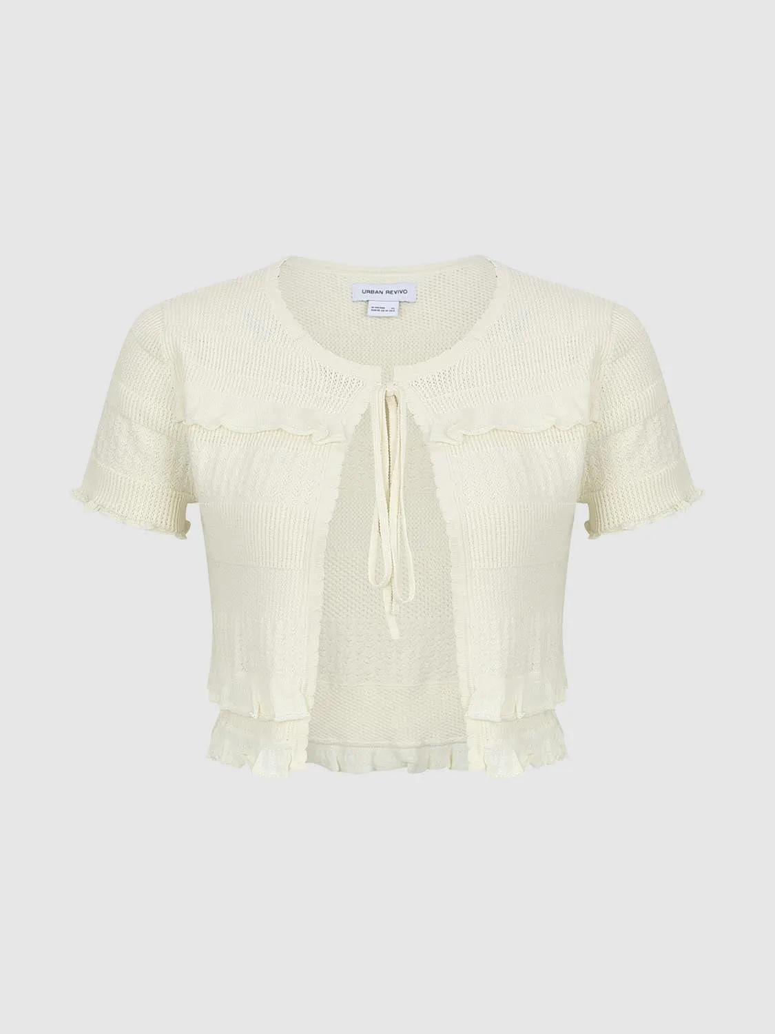 Short Sleeve Knitted Cardigans sold by Urban Revivo product image thumbnail 3