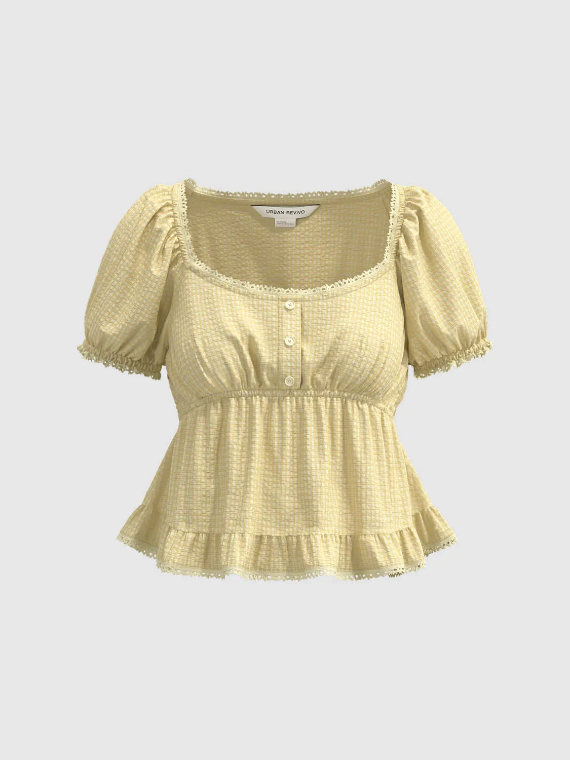 Ruffle Hem Overhead Blouses sold by Urban Revivo