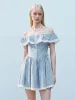 Plaid One Shoulder Skater Dresses sold by Urban Revivo