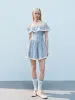 Plaid One Shoulder Skater Dresses sold by Urban Revivo