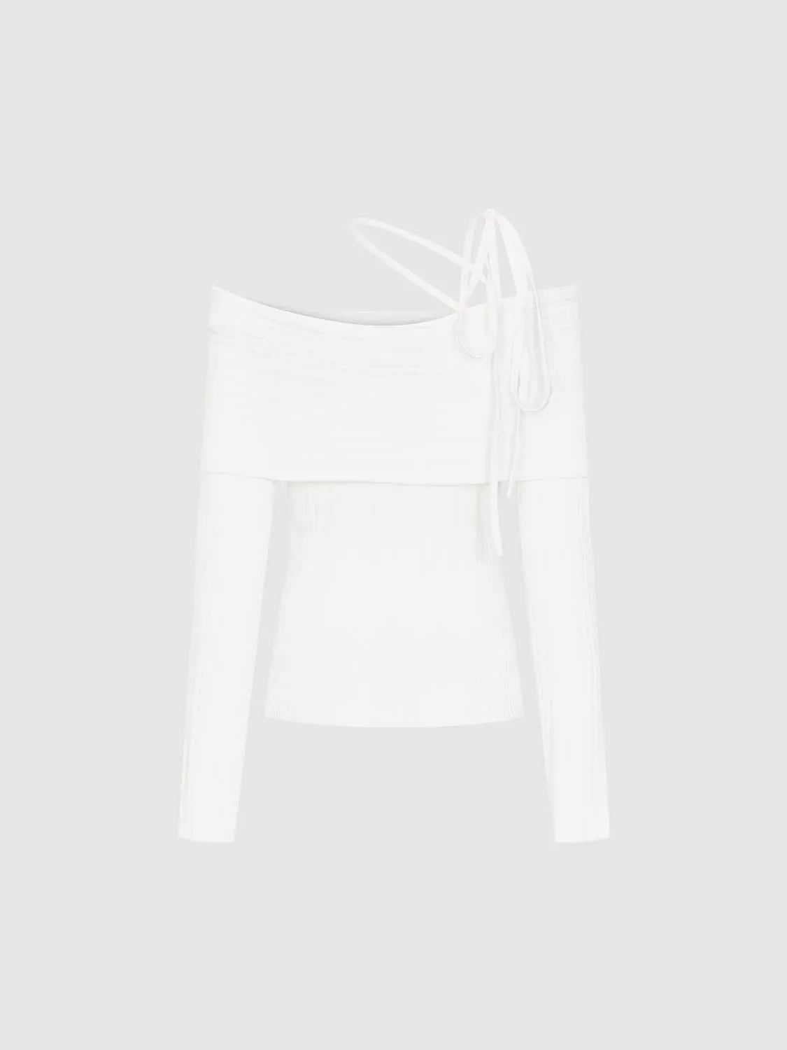 One Shoulder Knitted T-Shirts sold by Urban Revivo product image thumbnail 2