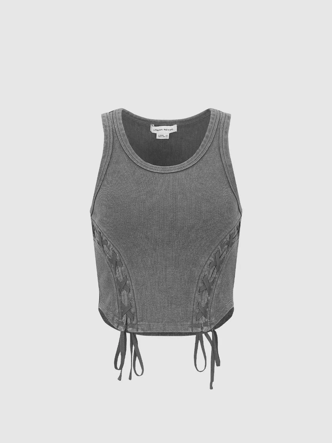 Lace Up Front Tank Tops sold by Urban Revivo product image thumbnail 3