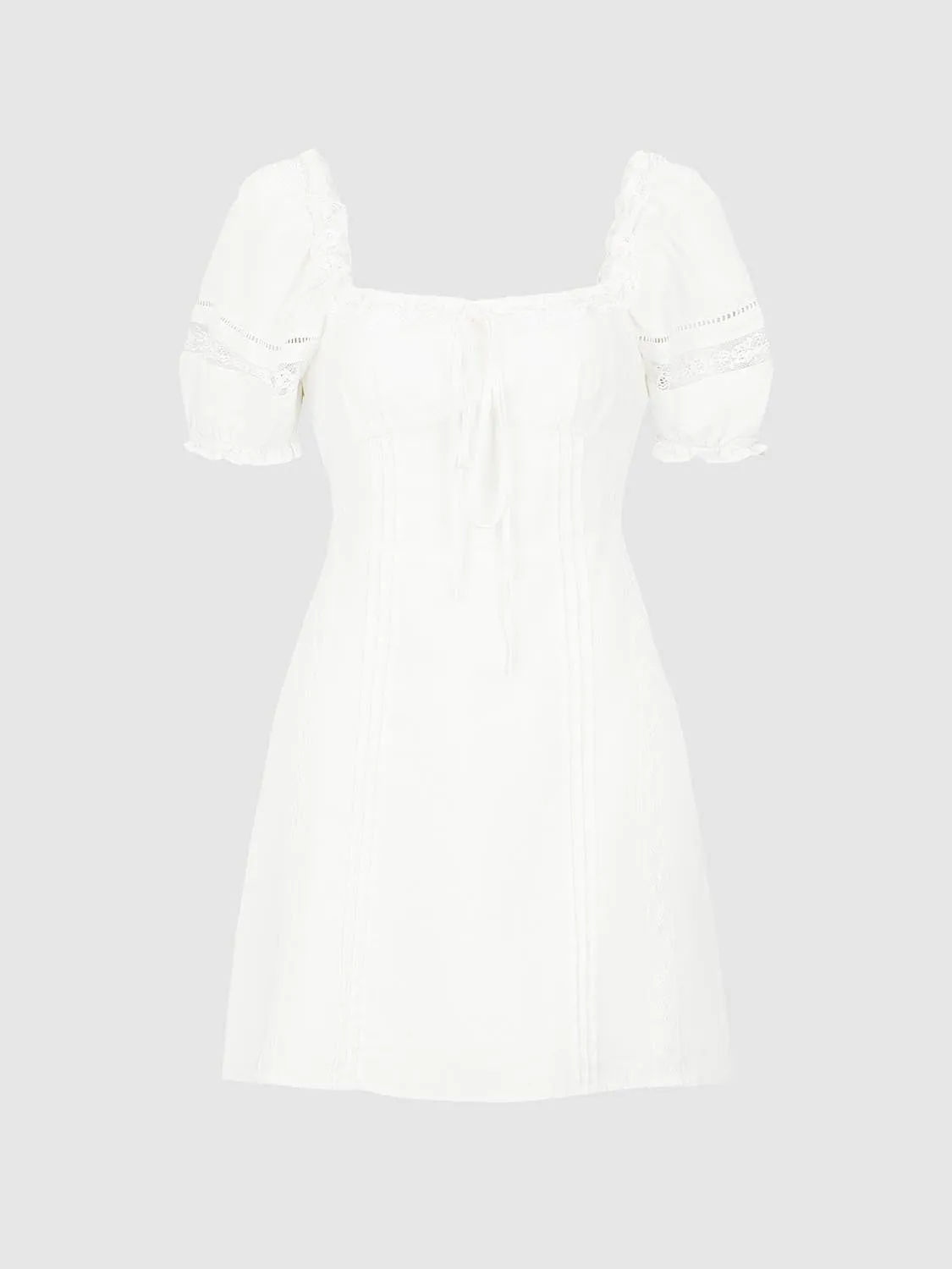 Lace Up Front Skater Dresses sold by Urban Revivo product image thumbnail 3