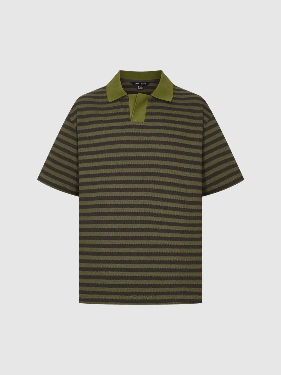 Lapel Striped Polo Shirts sold by Urban Revivo