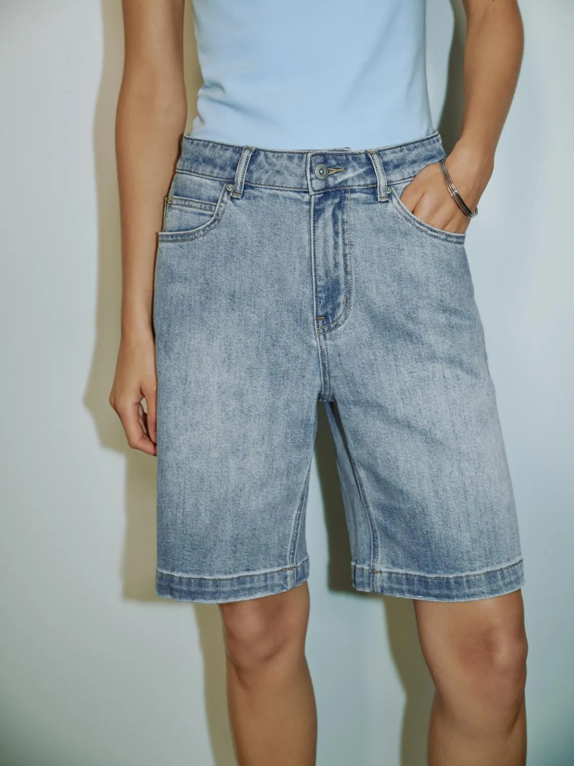 Denim Shorts sold by Urban Revivo product image thumbnail 3