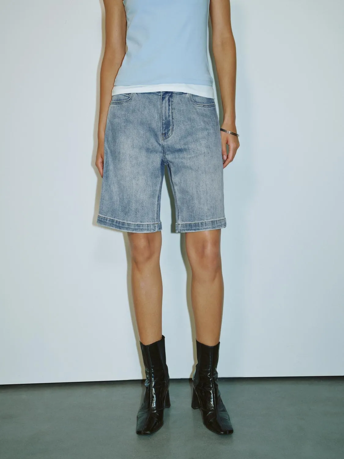 Denim Shorts sold by Urban Revivo product image thumbnail 2