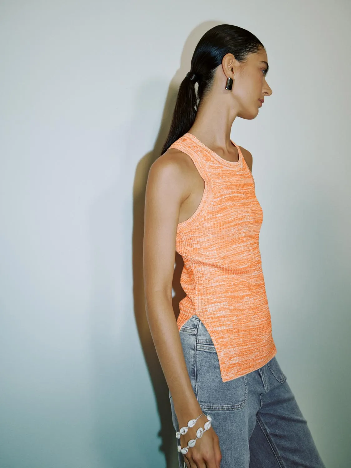 Knitted Sleeveless T-Shirts sold by Urban Revivo product image thumbnail 2
