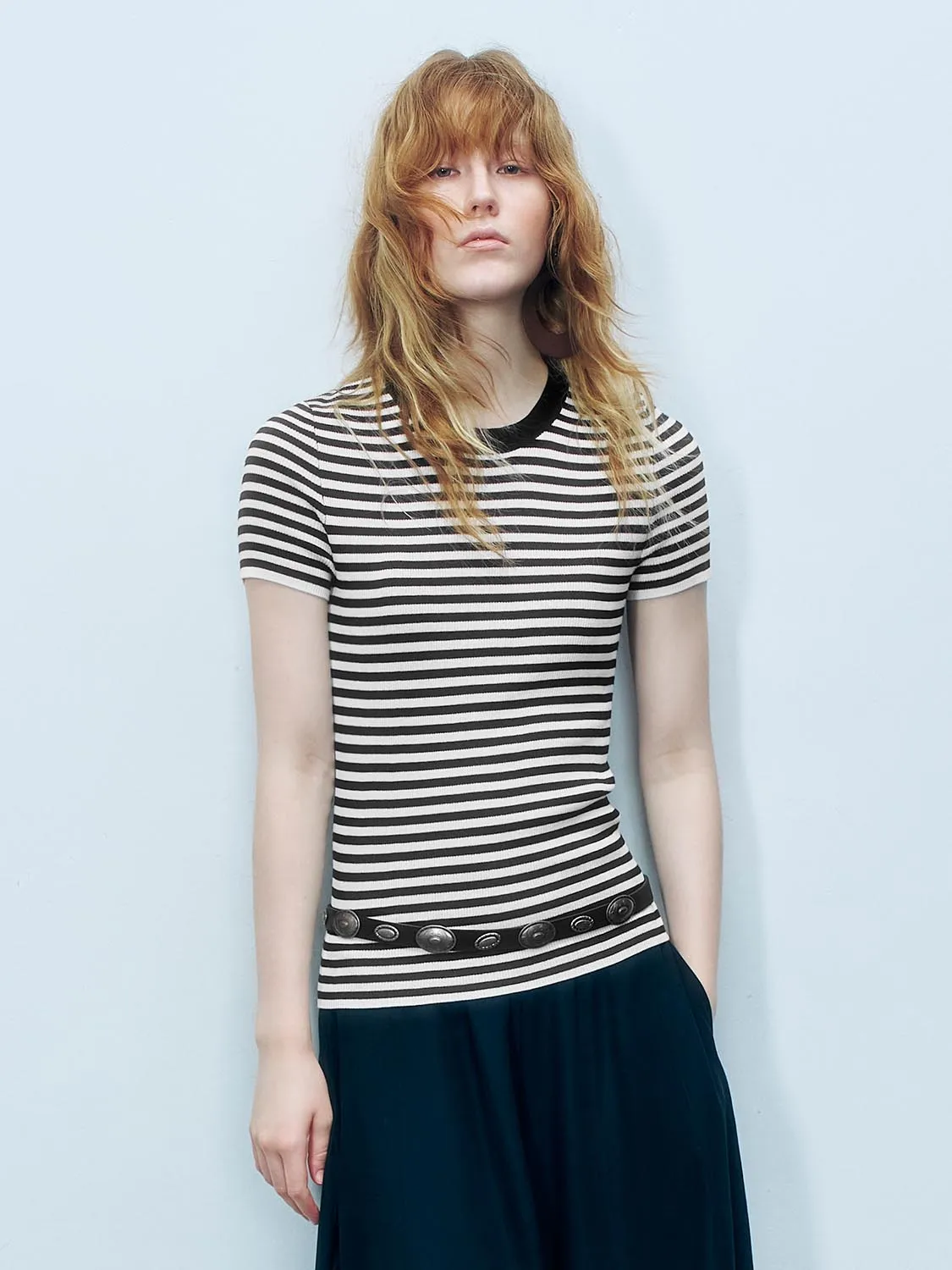 Striped Knitted T-Shirts sold by Urban Revivo