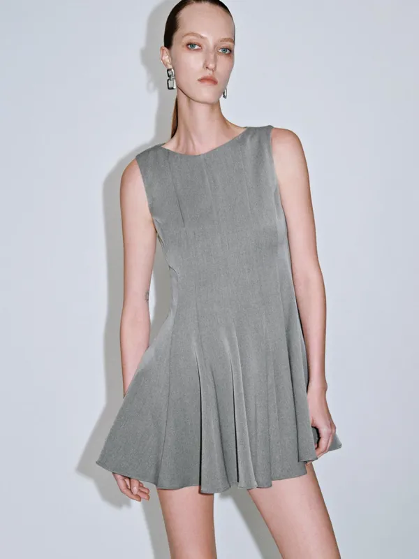 Sleeveless Pleated A-Line Dresses sold by Urban Revivo