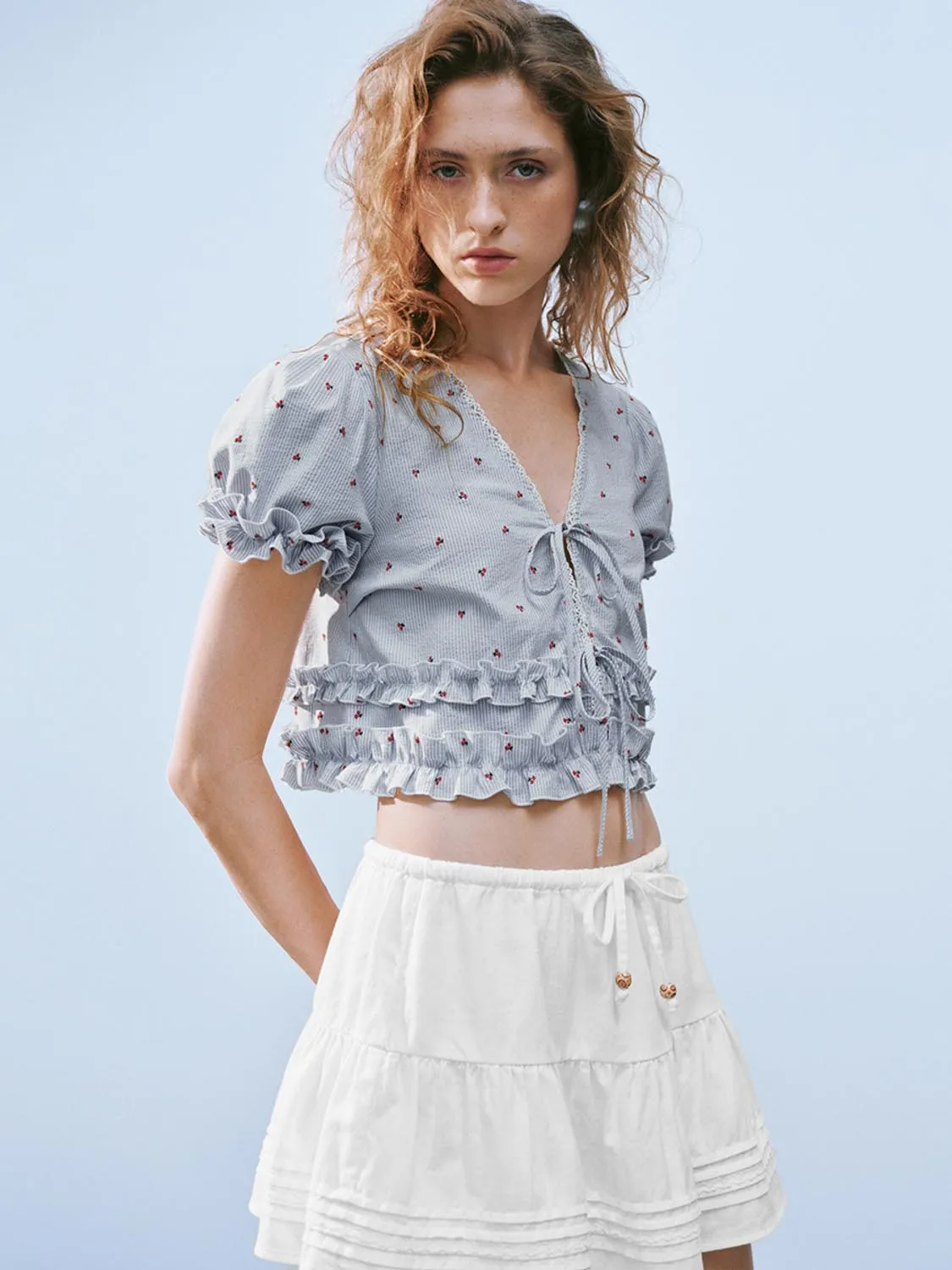 V-Neck Striped Shirts sold by Urban Revivo product image thumbnail 5