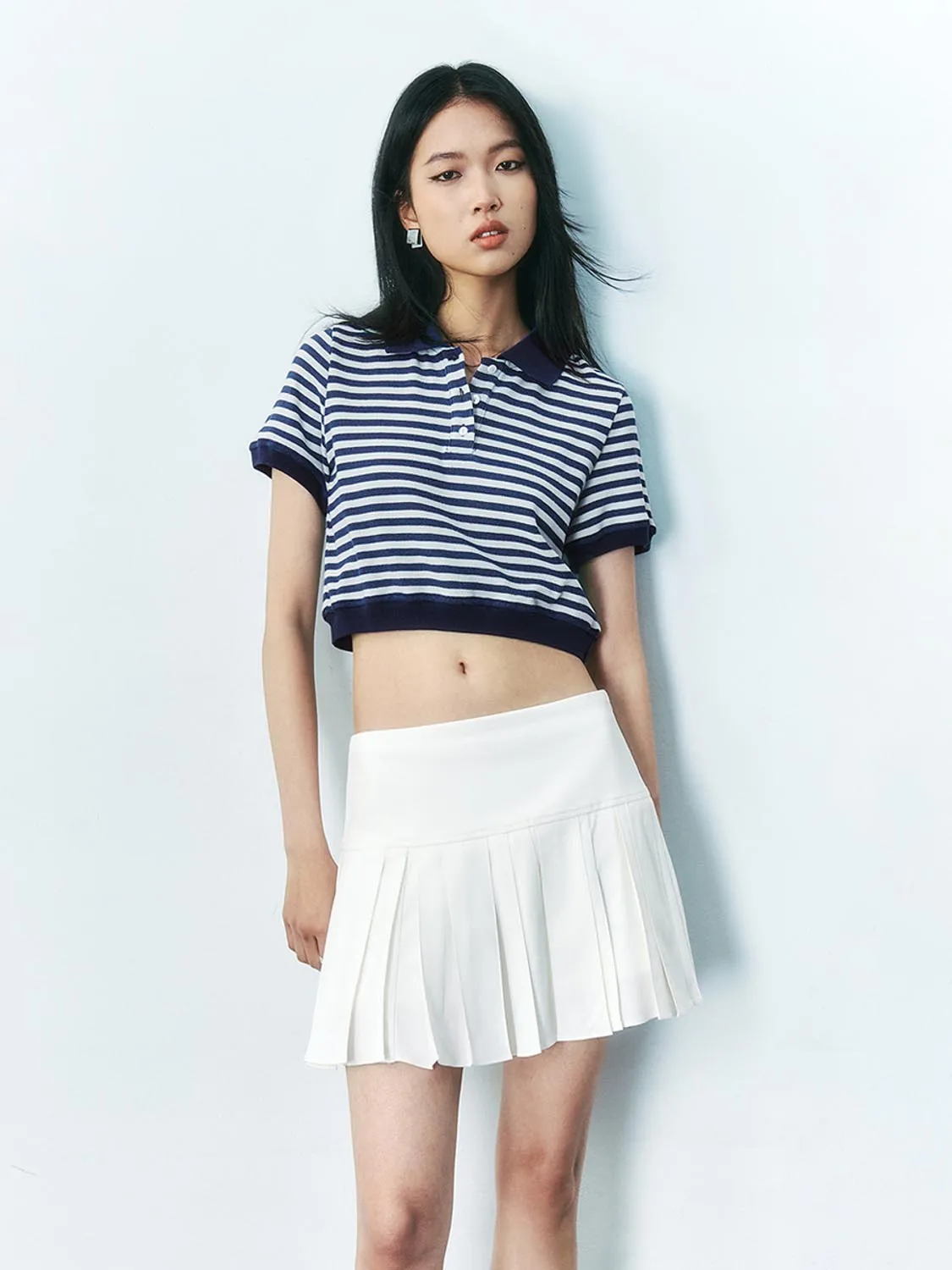 Striped Cropped T-Shirts sold by Urban Revivo