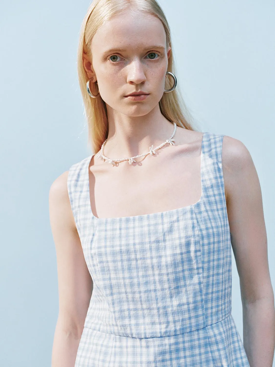 Wide Strap Plaid Dresses sold by Urban Revivo product image thumbnail 5