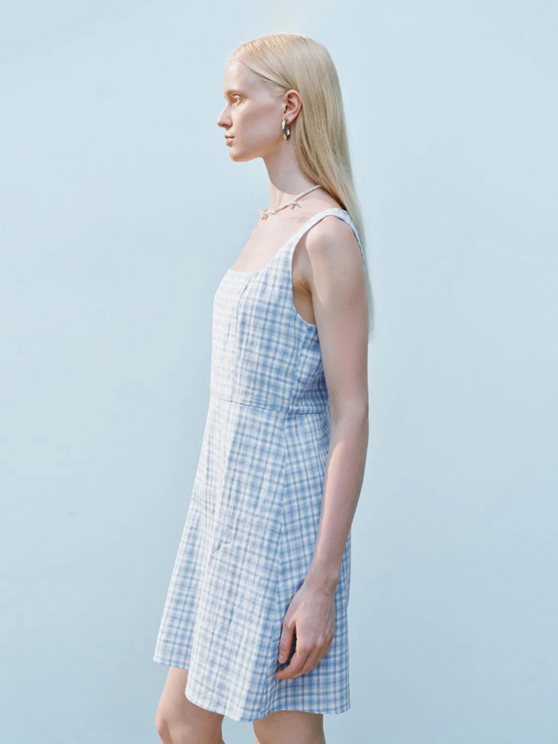 Wide Strap Plaid Dresses sold by Urban Revivo product image thumbnail 3