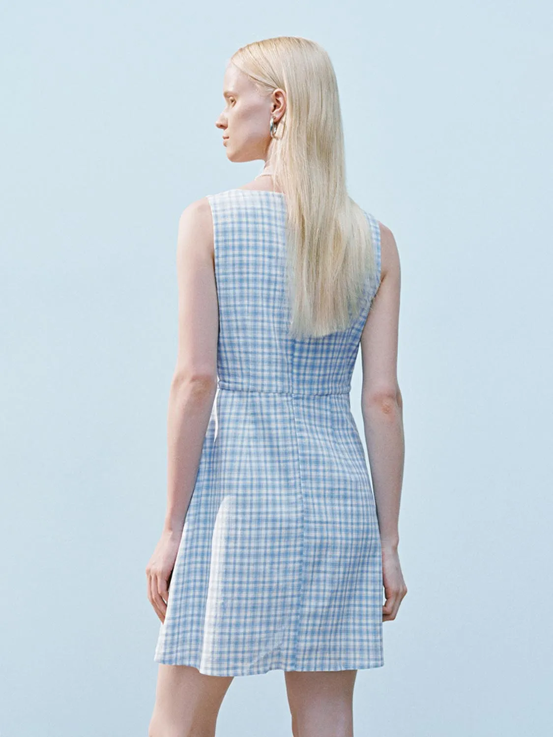 Wide Strap Plaid Dresses sold by Urban Revivo product image thumbnail 2