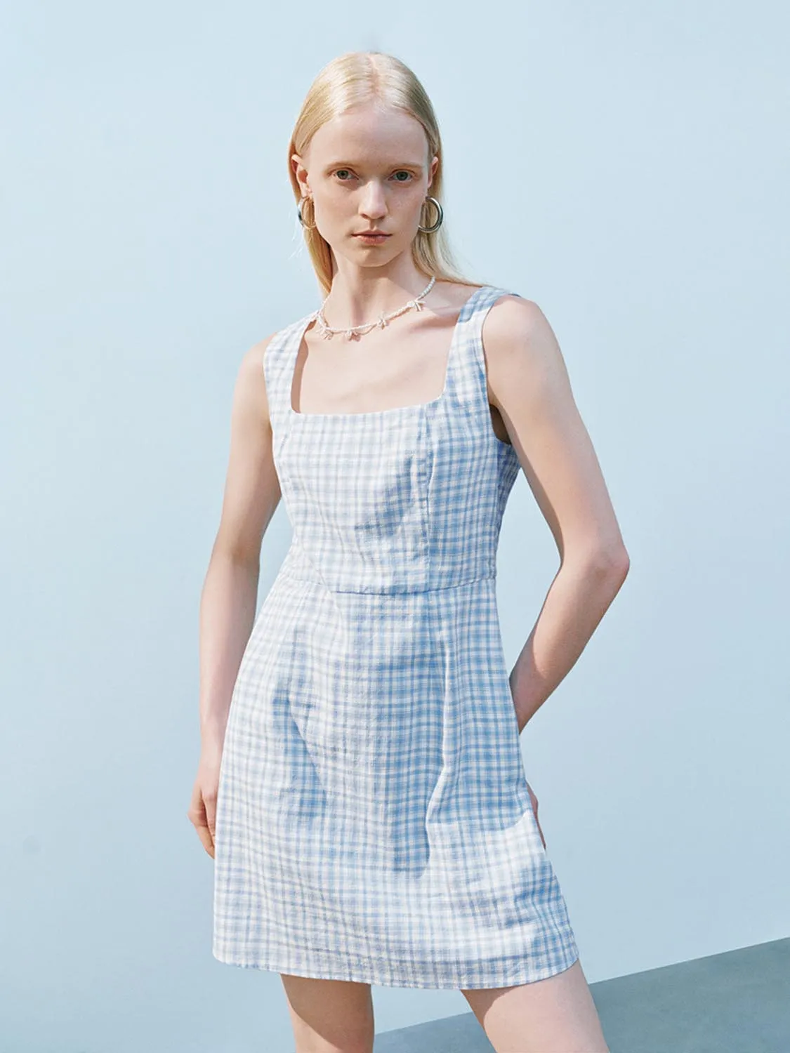 Wide Strap Plaid Dresses sold by Urban Revivo