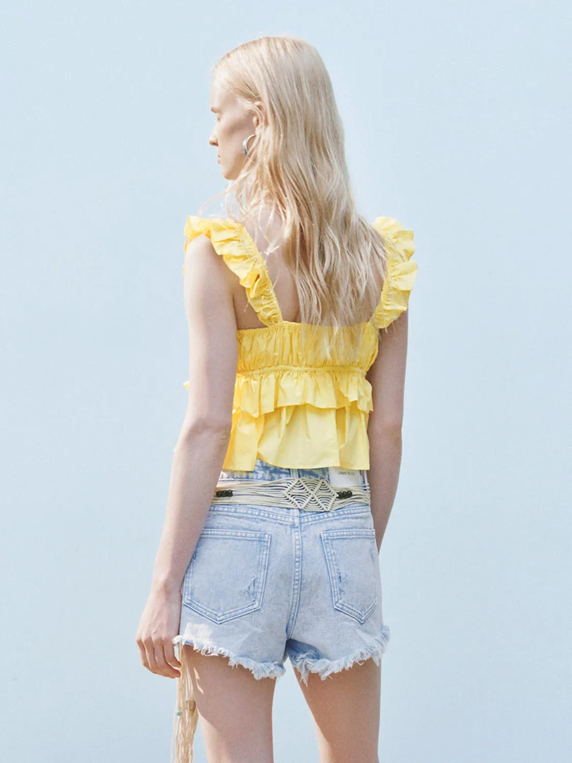 Wide Strap Ruffle Cami Tops sold by Urban Revivo product image thumbnail 2