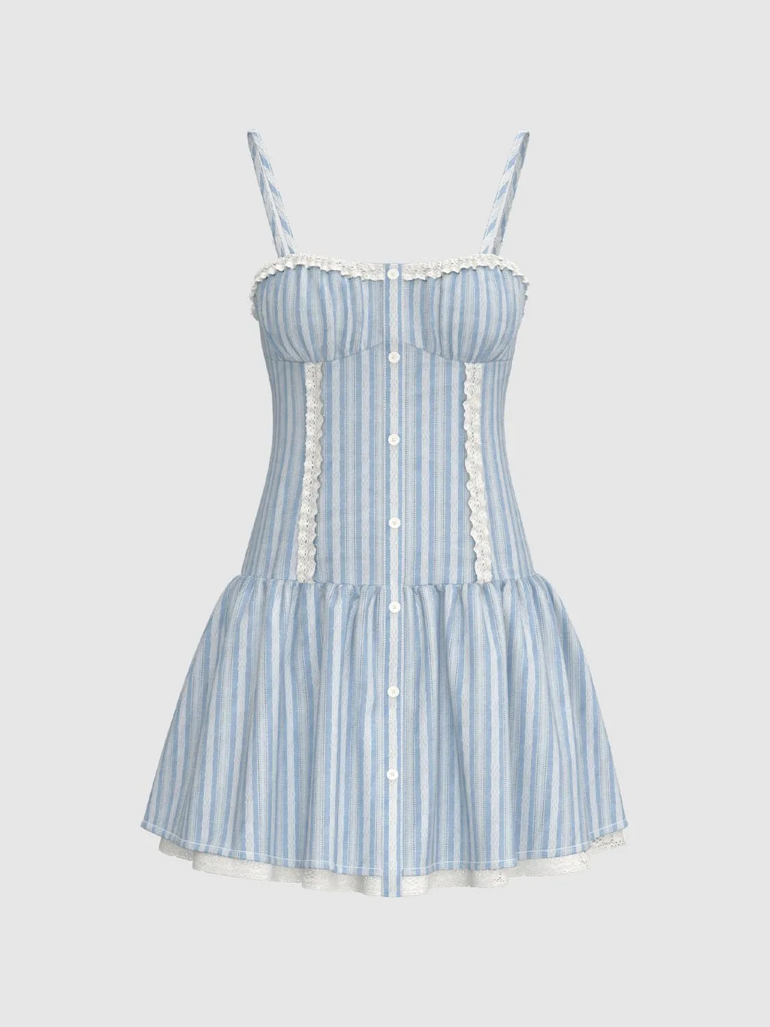 Striped Cami A-Line Dresses sold by Urban Revivo product image thumbnail 3