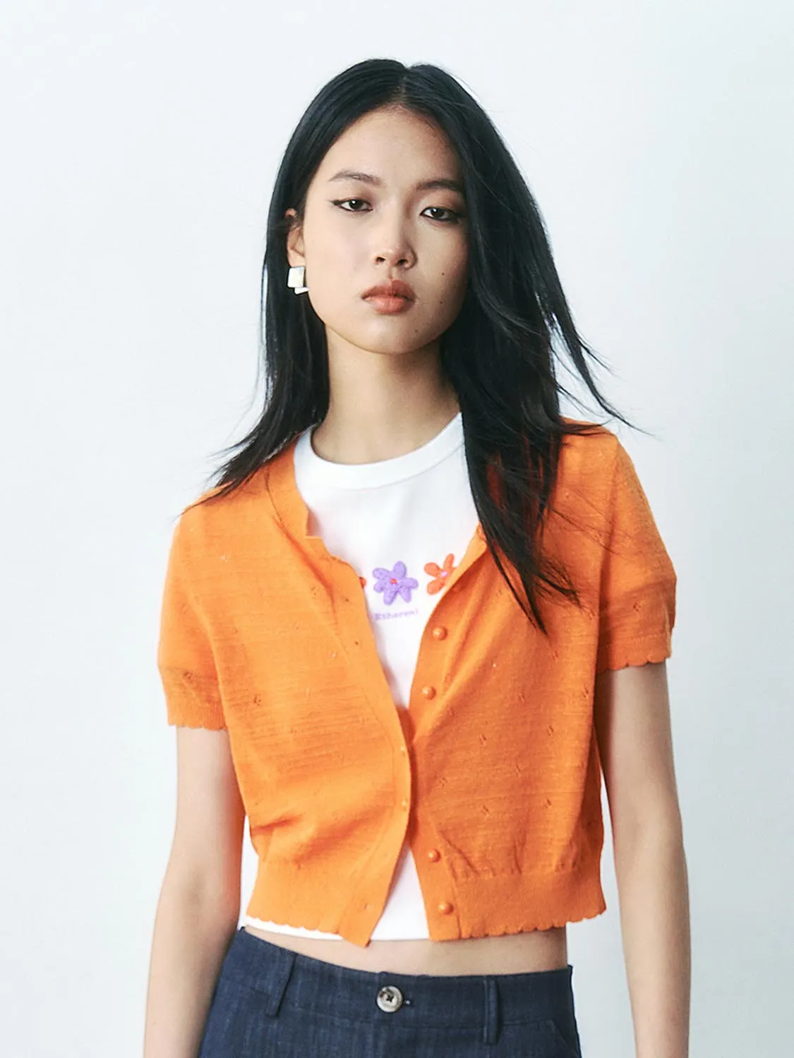 Knitted Short Sleeve Cardigans sold by Urban Revivo product image thumbnail 4