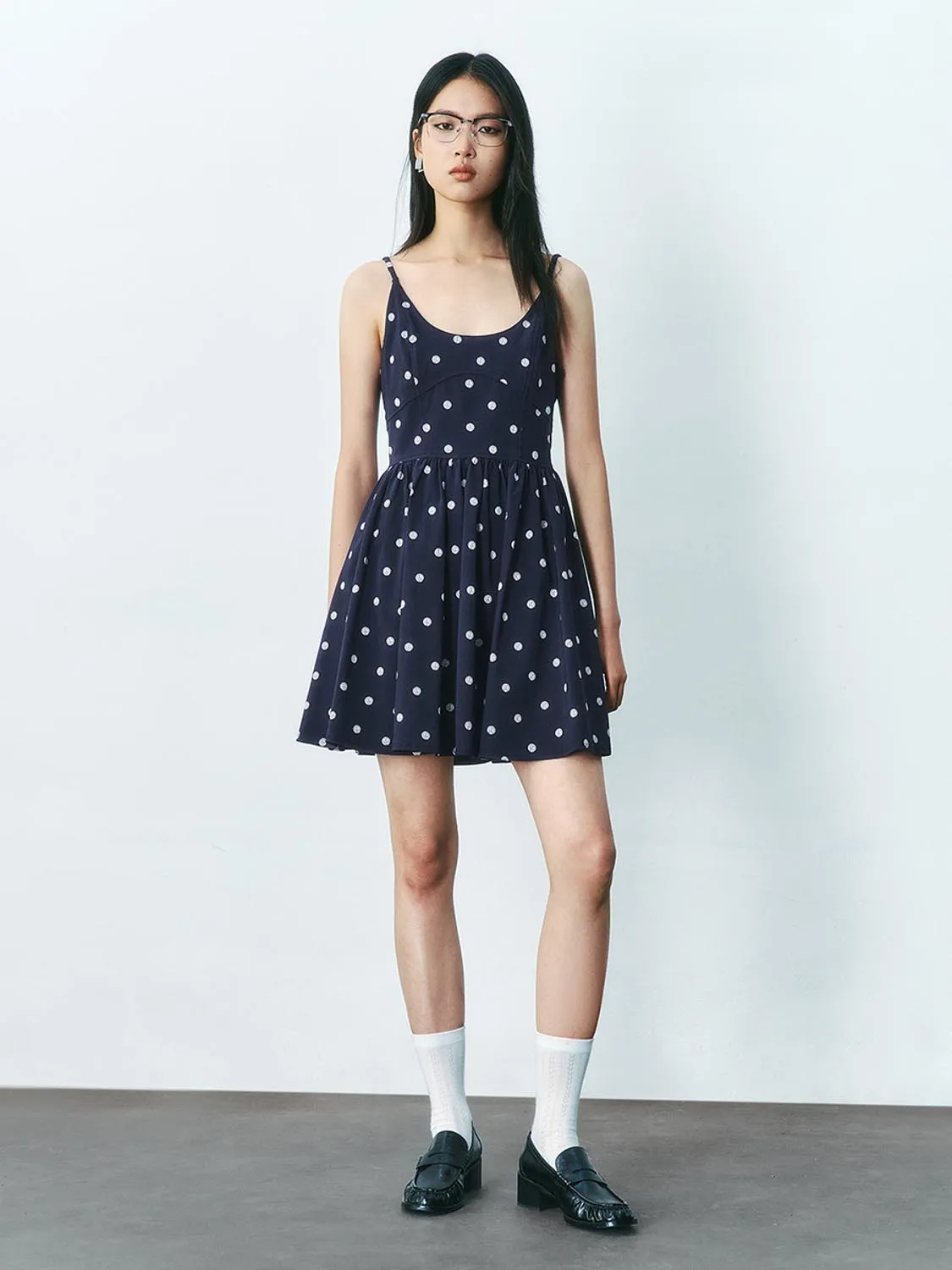 Dotted Cami A-Line Dresses sold by Urban Revivo product image thumbnail 4
