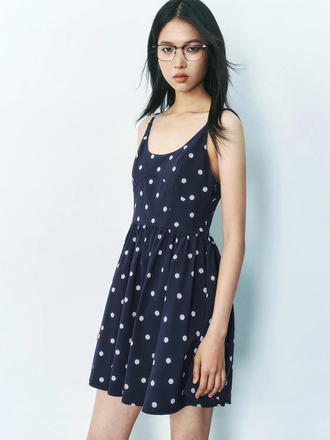 Dotted Cami A-Line Dresses sold by Urban Revivo product image thumbnail 5