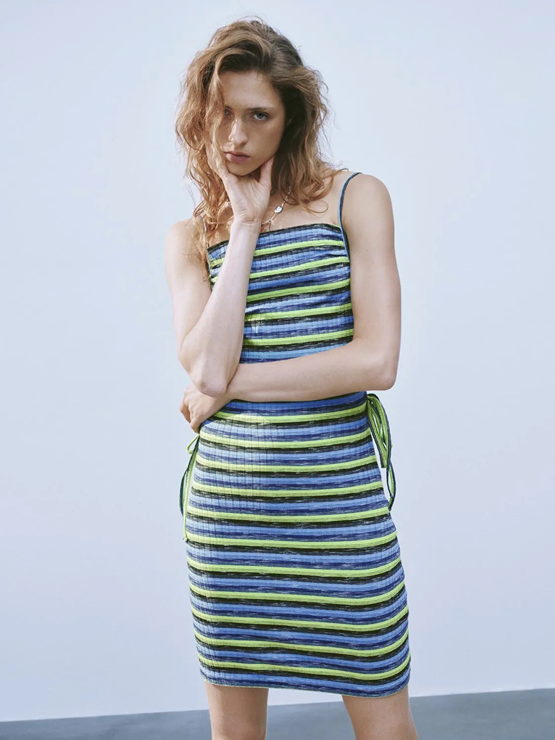 Contrast Striped Skinny-Fit Dresses sold by Urban Revivo