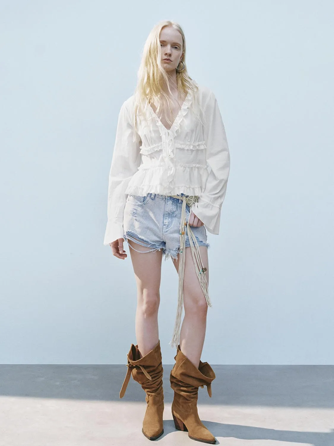 Ruffle Hem Blouses sold by Urban Revivo product image thumbnail 4