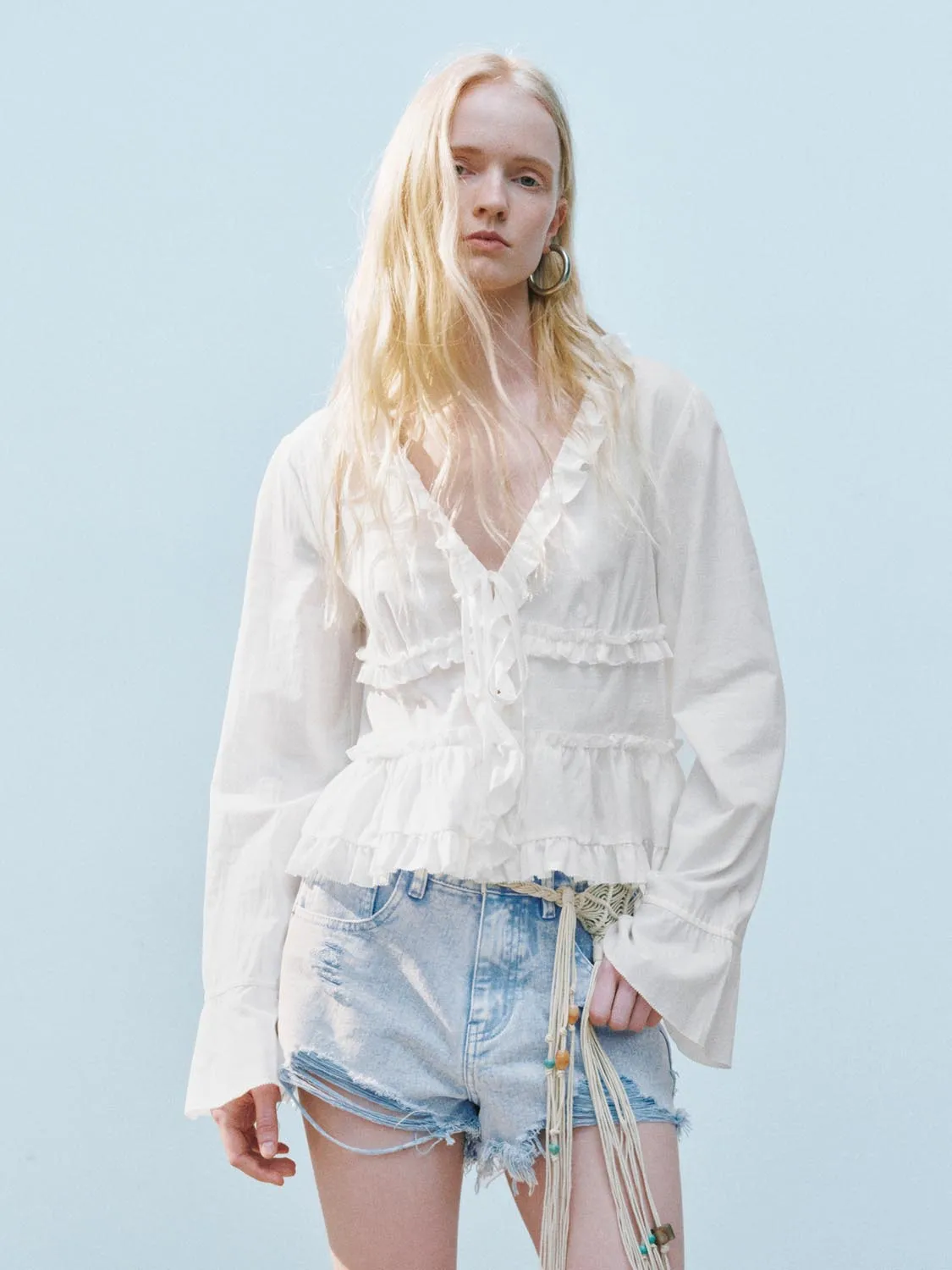 Ruffle Hem Blouses sold by Urban Revivo