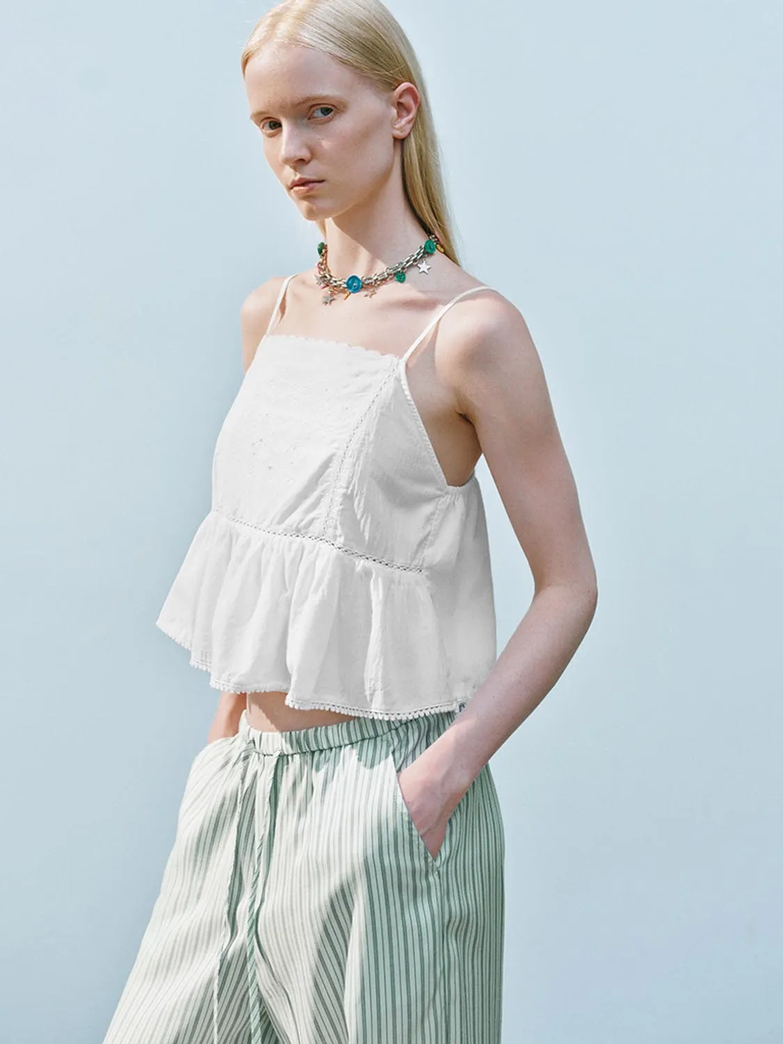 Ruffle Hem Cami Tops sold by Urban Revivo product image thumbnail 2