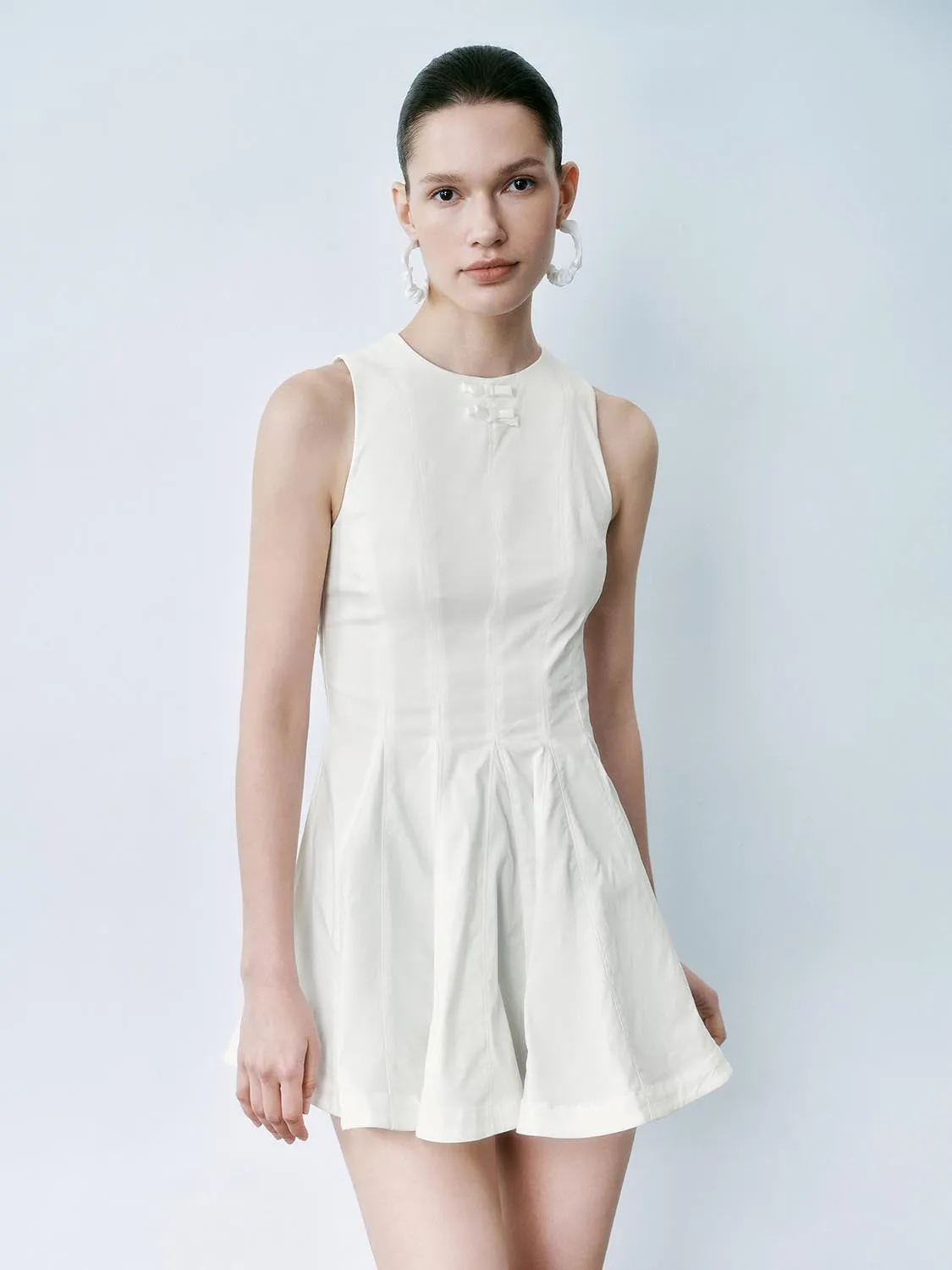 Flared Pleated Sleeveless Dresses sold by Urban Revivo