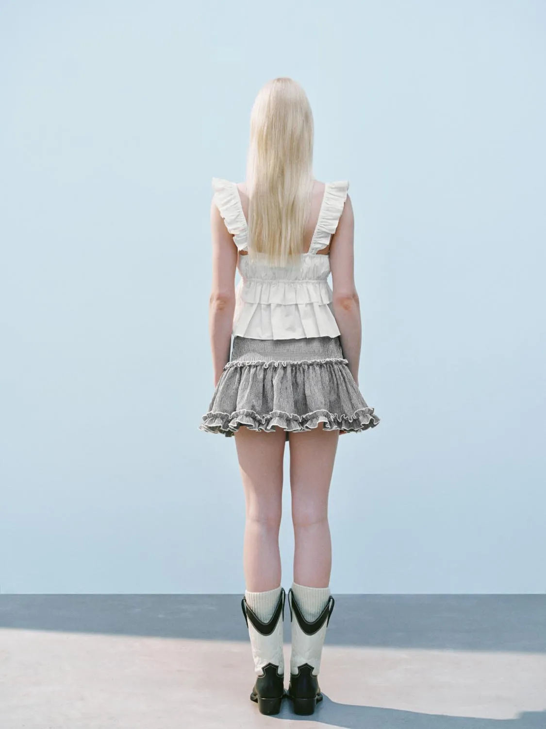 Ruffle Hem Mini A-Line Skirts sold by Urban Revivo product image thumbnail 3