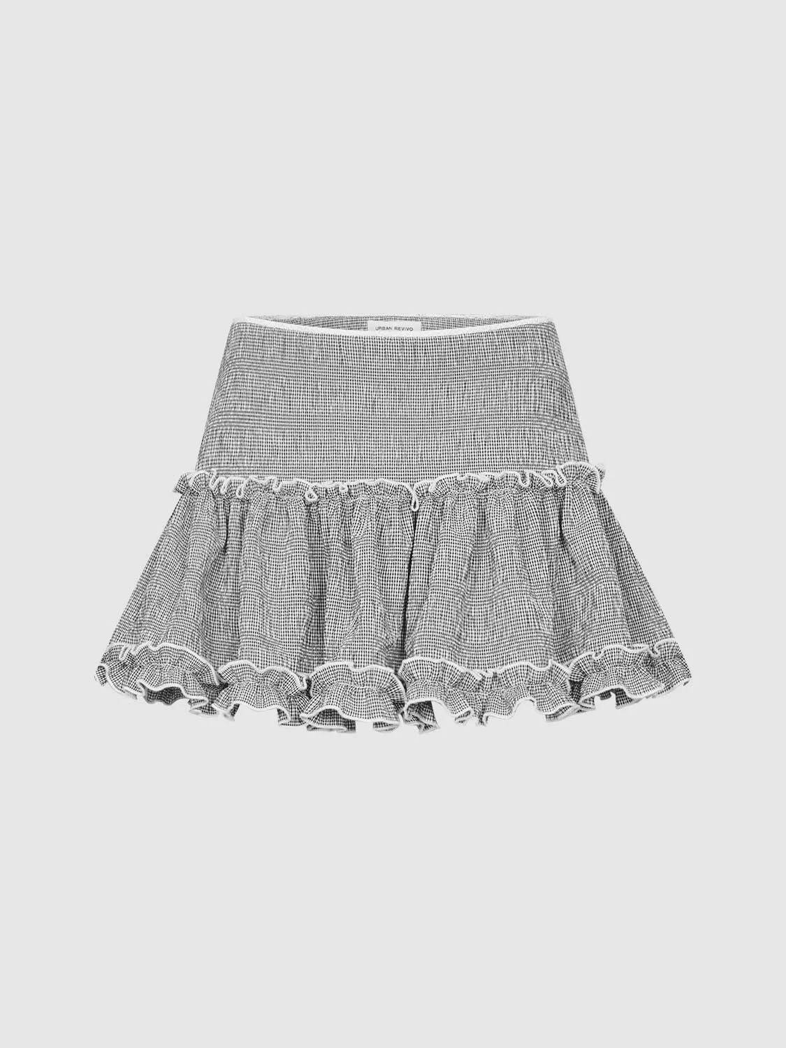 Ruffle Hem Mini A-Line Skirts sold by Urban Revivo
