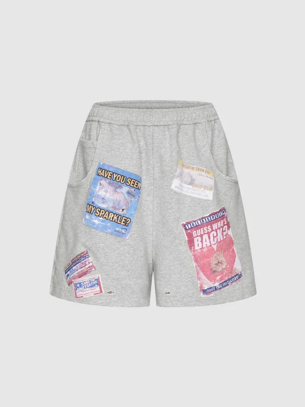 Printed Vogue Shorts sold by Urban Revivo