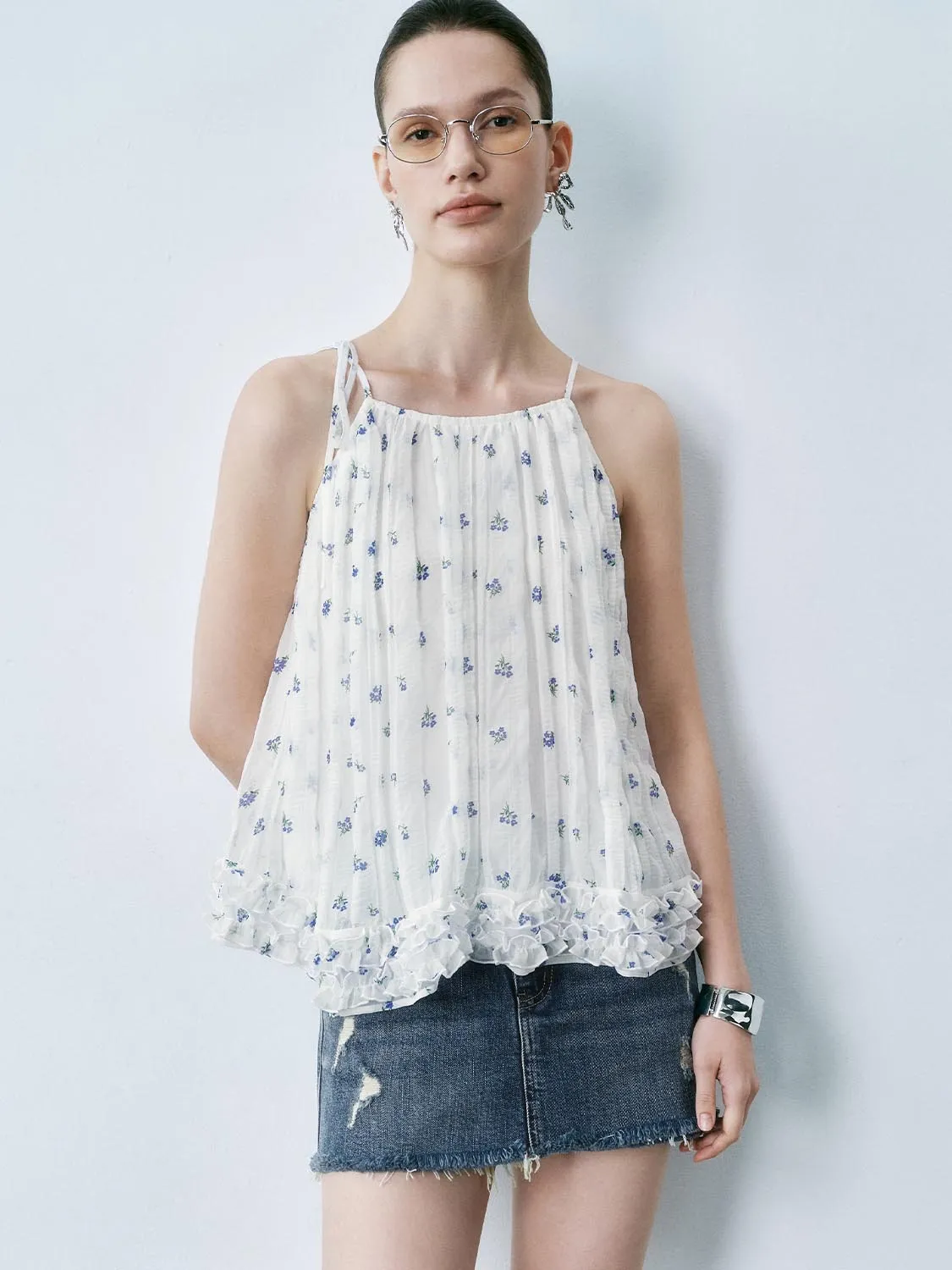 Loose Floral Cami Tops sold by Urban Revivo